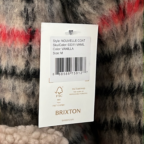 BRIXTON Nouvelle Plaid Coat ❤️🖤 - Picture 7 of 10
